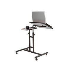 Компьютерный стол для ноутбука Kalune Design 863 (I), черный/серый цена и информация | Компьютерные, письменные столы | kaup24.ee