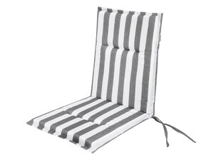 Подушка для стула Hobbygarden Miami, серая/белая цена и информация | Подушки, наволочки, чехлы | kaup24.ee