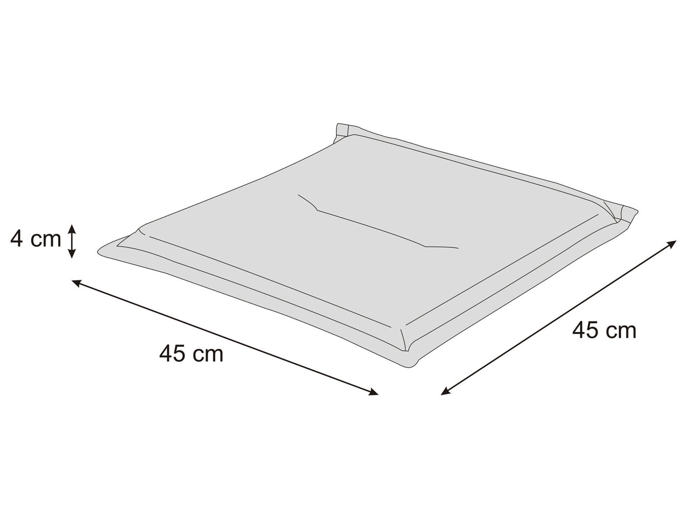 Aiamööbli padi Hobbygarden Frog, 1 tk, hall/valge цена и информация | Toolipadjad ja -katted | kaup24.ee