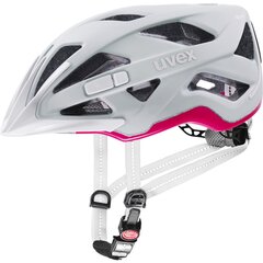 Велосипедный шлем Uvex City Active, белый/розовый, 56-60 см цена и информация | Шлемы | kaup24.ee
