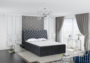 Кровать Monaco 140x200 см, серая цена и информация | Кровати | kaup24.ee