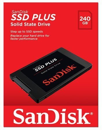 Kõvaketas Sandisk SSD PLUS 240GB SATA III цена и информация | Sisemised kõvakettad (HDD, SSD, Hybrid) | kaup24.ee