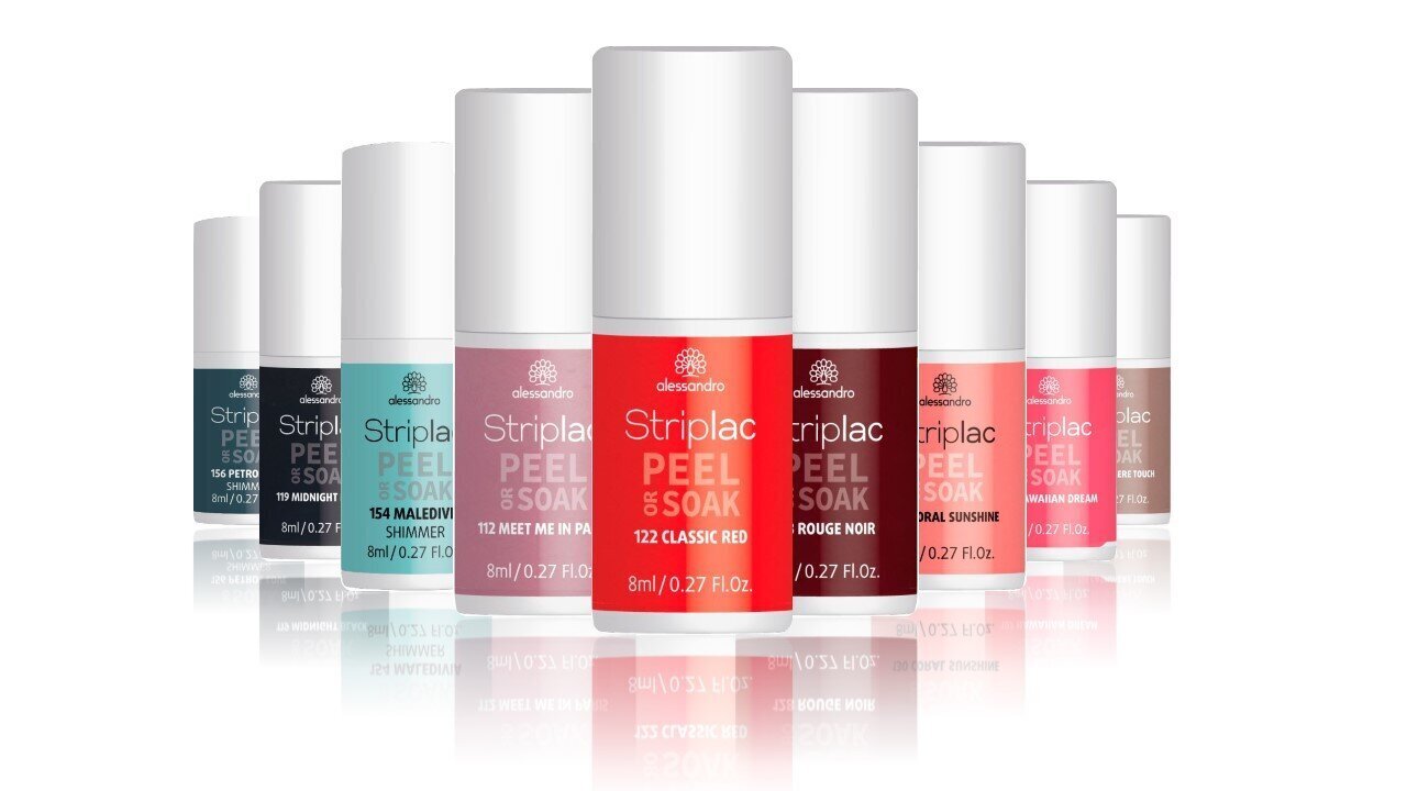 Küünelakk Alessandro Striplac Peel or Soak Red Paradise, 8ml цена и информация | Küünelakid, küünetugevdajad | kaup24.ee