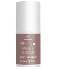 Küünelakk Alessandro Striplac Peel or Soak Velvet Taupe, 8ml hind ja info | Küünelakid, küünetugevdajad | kaup24.ee