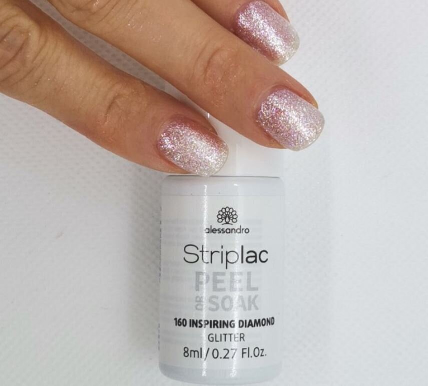 or Soak Inspiring Alessandro Diamond 8ml Küünelakk Striplac (Glitter), hind Peel