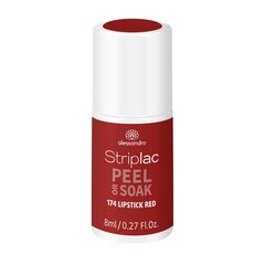 Küünelakk Alessandro Striplac Peel or Soak Lipstick Red, 8ml hind ja info | Küünelakid, küünetugevdajad | kaup24.ee