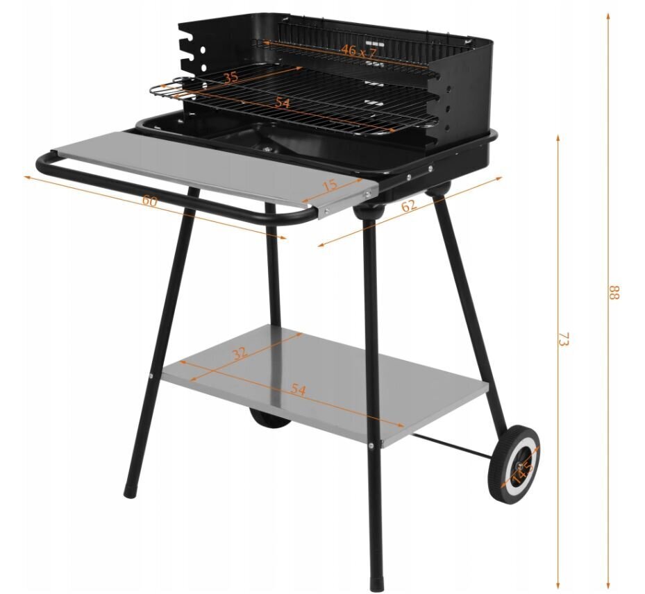 BBQ Grill LUND 54x35cm hind ja info | Grillid | kaup24.ee