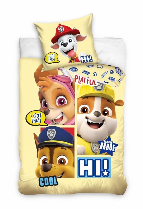 Laste voodipesukomplekt Paw Patrol 100x135, 2-osaline hind ja info | Beebide ja laste voodipesu | kaup24.ee