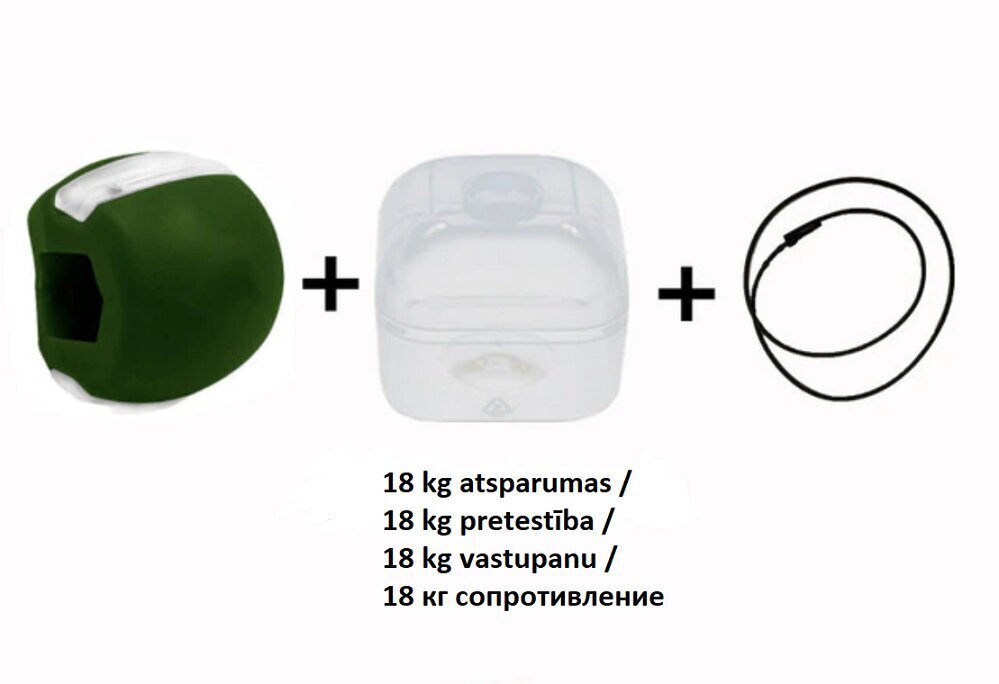 Näolihaste treener. Roheline. Vastupidavus 18 kg hind ja info | Massaažikaubad | kaup24.ee