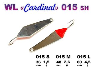 Läikiv talilant Cardinal 1.5g 36mm Sil hind ja info | Landid, voblerid | kaup24.ee