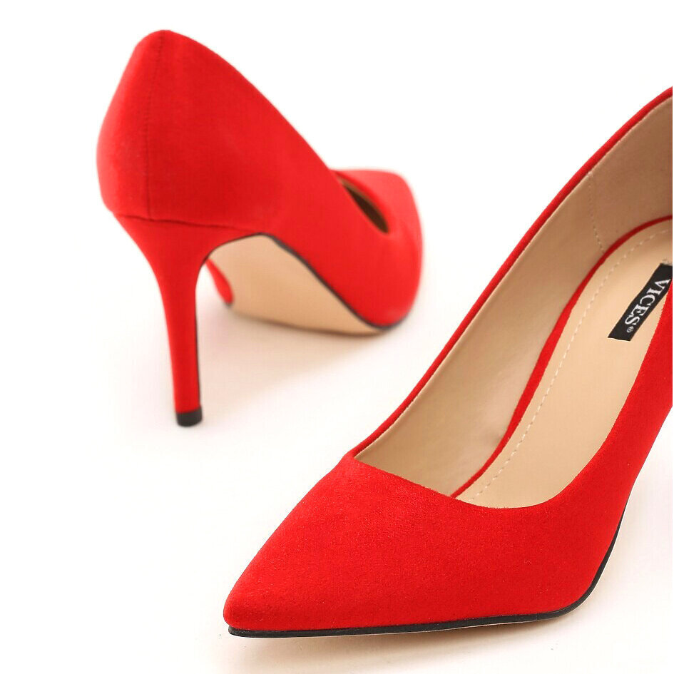 Kõrge kontsaga kingad, punane цена и информация | Naiste kingad | kaup24.ee
