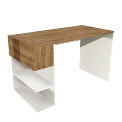 Письменный стол Kalune Design 756, белый/коричневый цена и информация | Компьютерные, письменные столы | kaup24.ee