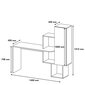 Kirjutuslaud riiuliga Kalune Design 845 (I), valge/pruun цена и информация | Arvutilauad, kirjutuslauad | kaup24.ee