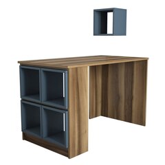 Письменный стол Kalune Design 845 (I), синий/коричневый цена и информация | Компьютерные, письменные столы | kaup24.ee