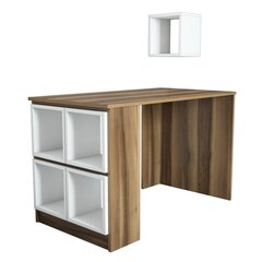 Письменный стол Kalune Design 845 (I), коричневый/белый цена и информация | Компьютерные, письменные столы | kaup24.ee