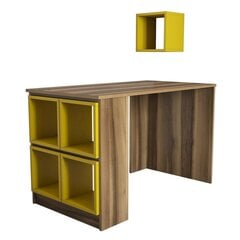 Письменный стол Kalune Design 845 (I), коричневый/желтый цена и информация | Компьютерные, письменные столы | kaup24.ee