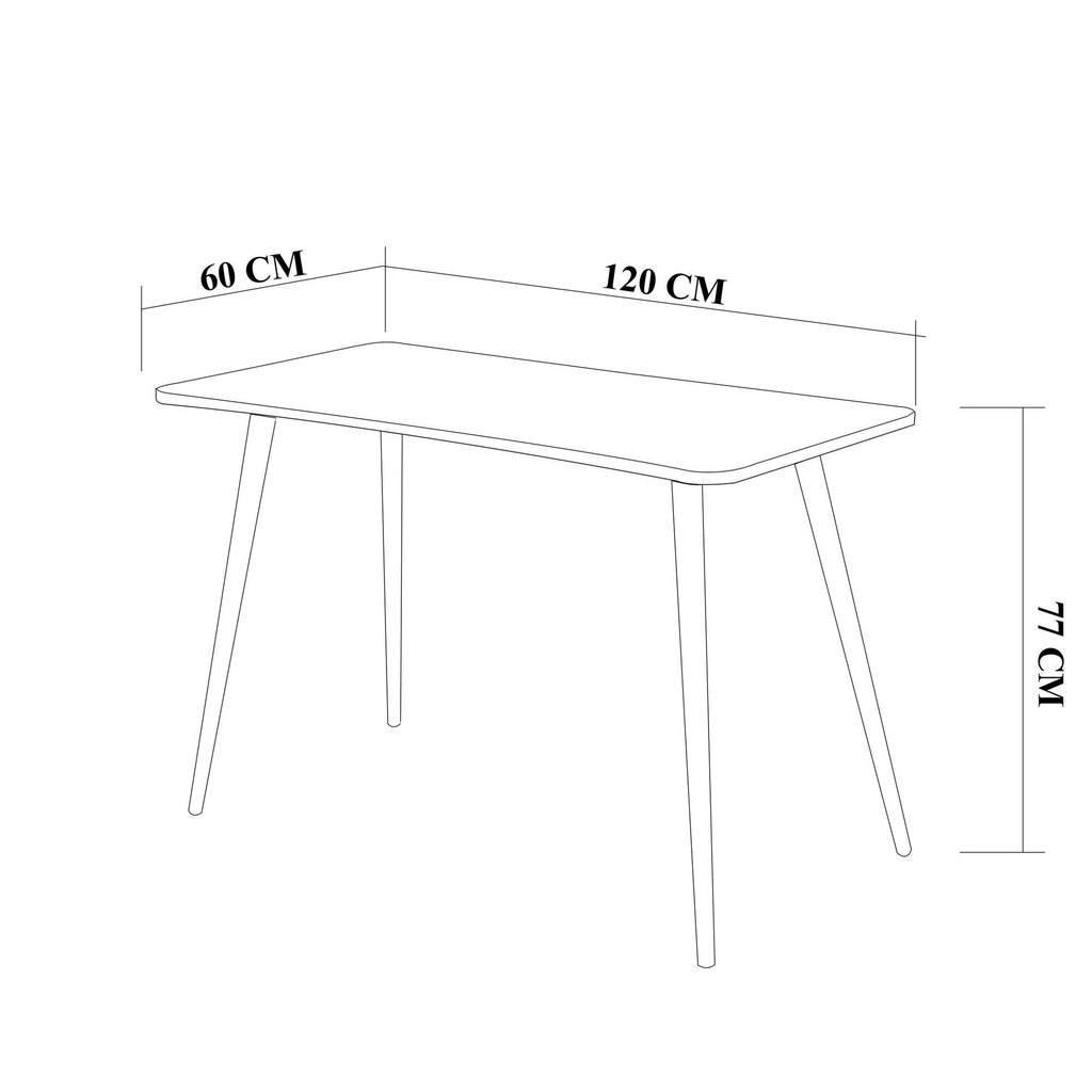 Kirjutuslaud Kalune Design 869 (II), valge/helepruun hind ja info | Arvutilauad, kirjutuslauad | kaup24.ee