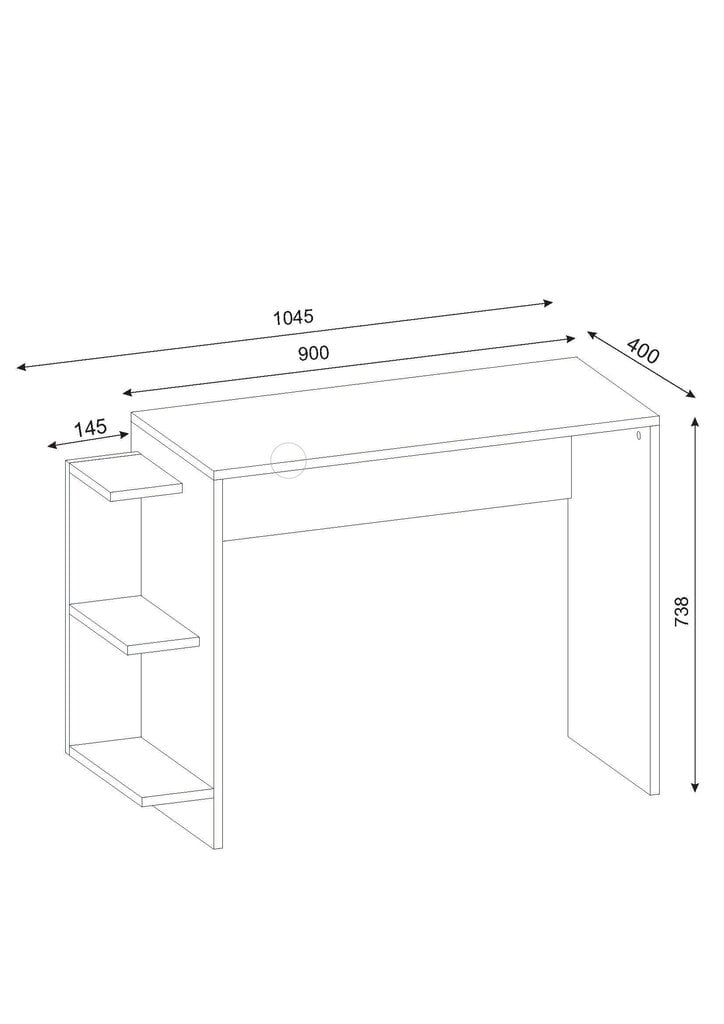 Kirjutuslaud Kalune Design 731, 73,5 cm, valge hind ja info | Arvutilauad, kirjutuslauad | kaup24.ee