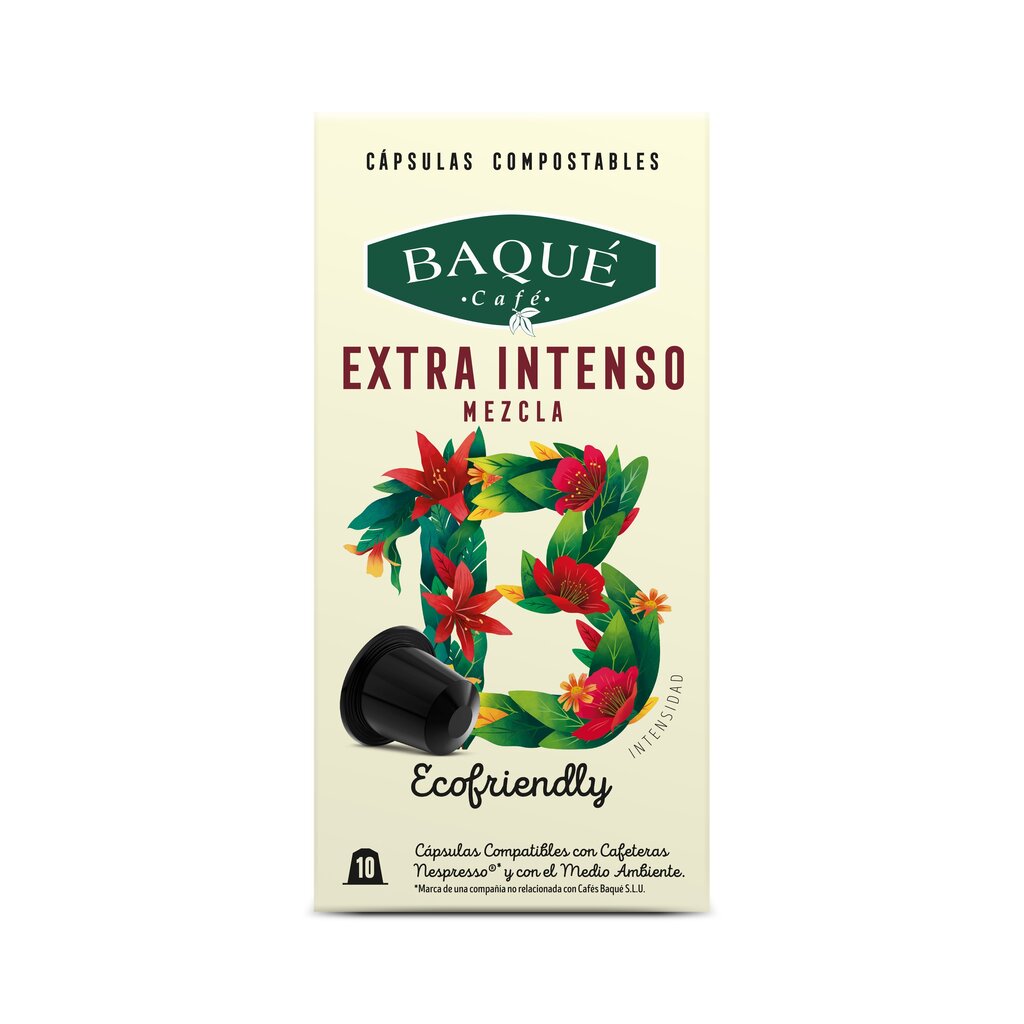 Cafe Baque Extra intense Nespresso®*-ga ühilduvad komposteeritavad kohvikapslid, 10 kapslit hind ja info | Kohv, kakao | kaup24.ee