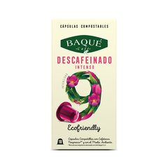 Cafe Baque Intense decaf. Nespresso®*-ga ühilduvad komposteeritavad kohvikapslid, 10 kapslit hind ja info | Kohv, kakao | kaup24.ee