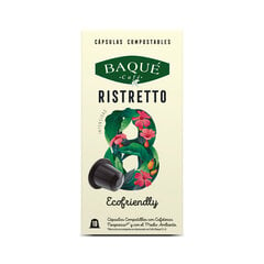 Cafe Baque Ristretto Nespresso®*-ga ühilduvad komposteeritavad kohvikapslid, 10 kapslit цена и информация | Кофе, какао | kaup24.ee