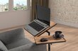 Arvutilaud Kalune Design 863 (I) sülearvutile, helepruun/must hind ja info | Arvutilauad, kirjutuslauad | kaup24.ee