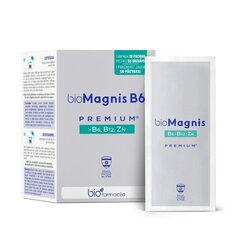 Порошок BIO MAGNIS B6 PREMIUM +B6, B12, CINKS, 20 пакетиков цена и информация | Витамины, пищевые добавки, препараты для хорошего самочувствия | kaup24.ee