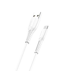 USB/MicroUSB кабель USAMS, белый, 100 см цена и информация | Кабели для телефонов | kaup24.ee