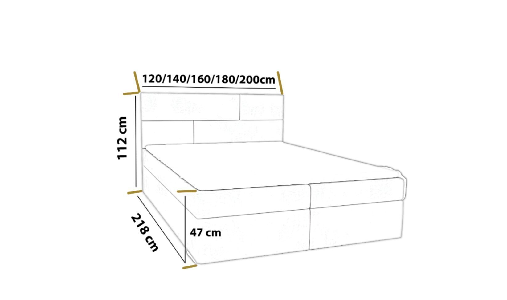 Voodi Kanada 160x200 cm, hall hind ja info | Voodid | kaup24.ee