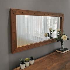 Зеркало Kalune Design 2130, коричневое цена и информация | Подвесные зеркала | kaup24.ee