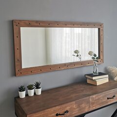 Зеркало Kalune Design 2130, коричневое цена и информация | Подвесные зеркала | kaup24.ee