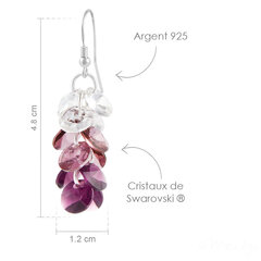 Серебряные серьги Rivoli 3 Colors, Amethyst цена и информация | Серьги | kaup24.ee