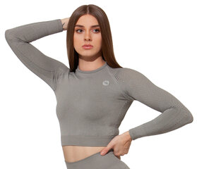 Спортивная футболка для женщин Stark Soul® women longsleeve sport crop top, серый цена и информация | Спортивная одежда для женщин | kaup24.ee