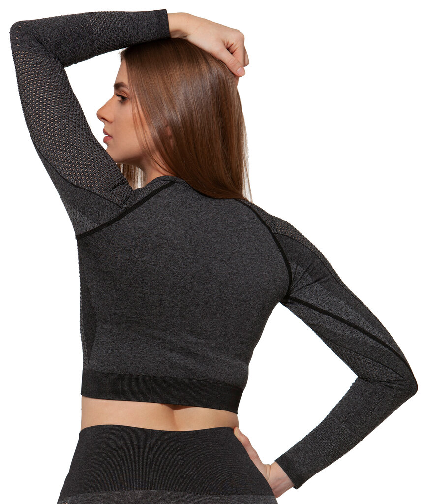 Naiste T-spordisärk Stark Soul® woman longsleeve sport crop top, must hind ja info | Naiste spordiriided | kaup24.ee