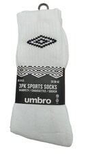 Meeste spordisokid umbro 3PK sports socks, valged hind ja info | Meeste sokid | kaup24.ee