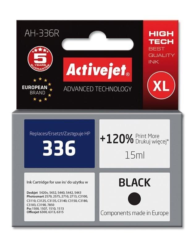 Activejet AH-336R HP printeri jaoks suurem võimsus hind ja info | Tindiprinteri kassetid | kaup24.ee