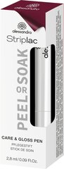 alessandro Striplac Peel or Soak Off Care & Gloss Finish - küüne- ja küünenaha toitepliiats, 2,8ml hind ja info | Maniküüri ja pediküüri tarvikud | kaup24.ee