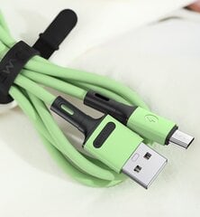 Кабель USB / Micro USB USAMS, зеленый, 100 см цена и информация | Кабели для телефонов | kaup24.ee