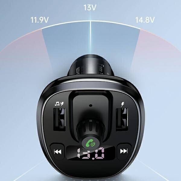 Juhtmevaba FM modulaator/topelt USB 3.4A autolaadija, must hind ja info | FM modulaatorid, FM trasmitterid | kaup24.ee