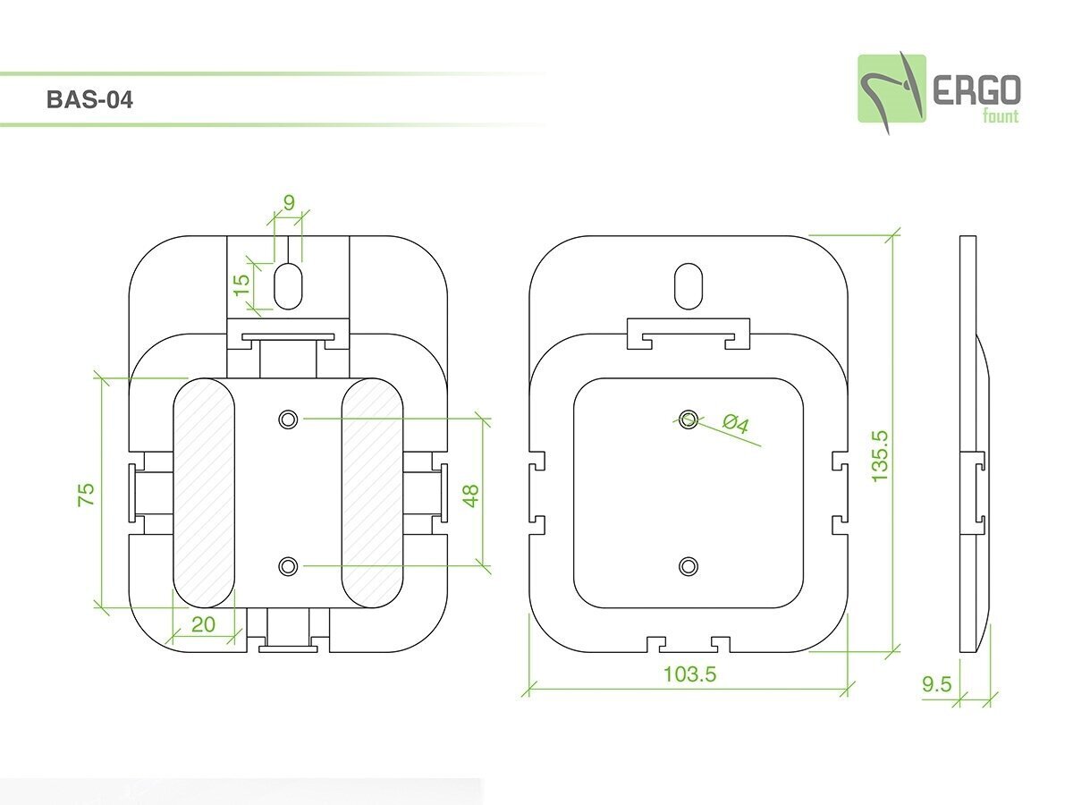 Multimeediumhoidik ERGOFOUNT BAS-04 hind ja info | Teleri seinakinnitused ja hoidjad | kaup24.ee