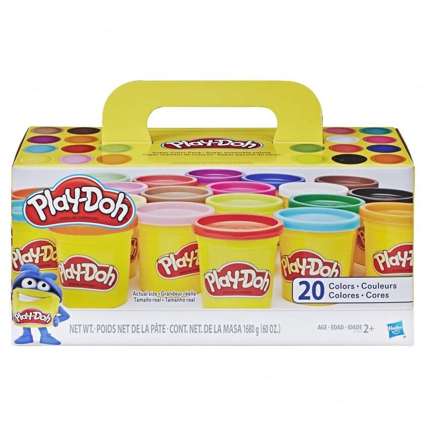 Plastiliini komplekt Play-Doh Super Color Pack, 20 värvi hind ja info | Arendavad mänguasjad | kaup24.ee