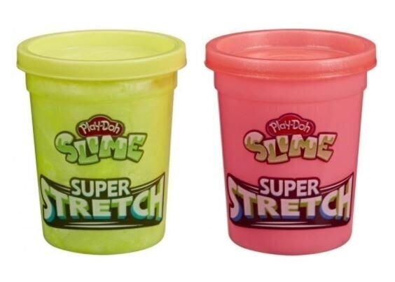 Lima komplekt Hasbro Play-Doh Slime Super Stretch, 2 tk. hind ja info | Kunstitarbed, voolimise tarvikud | kaup24.ee