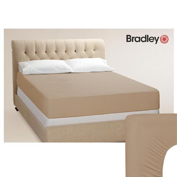Bradley kummiga voodilina, trikotaaž, 90 x 200 cm, beež hind ja info | Voodilinad | kaup24.ee
