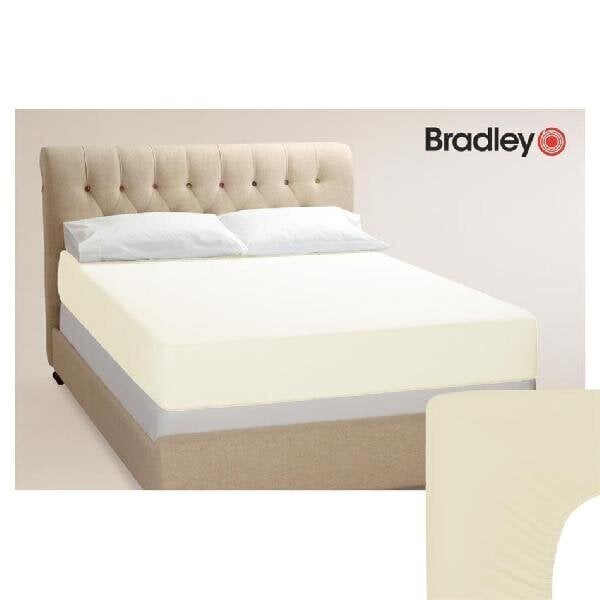 Bradley kummiga voodilina, trikotaaž, 180 x 200 cm, vanilje hind ja info | Voodilinad | kaup24.ee