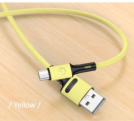 Kaabel USB/Micro USB USAMS, kollane, 100cm hind ja info | Mobiiltelefonide kaablid | kaup24.ee