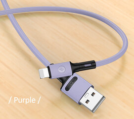 Kaabel USB/Lightning USAMS, lilla, 100cm hind ja info | Mobiiltelefonide kaablid | kaup24.ee