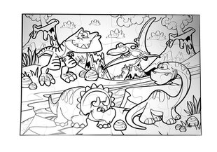 Головоломка для раскраски Динозавры, 24 д. цена и информация | Принадлежности для рисования, лепки | kaup24.ee