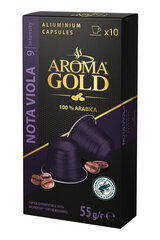 Kohvikapslid AROMA GOLD Nota Viola, 10 tk, 55g, Nespresso® seadmetele hind ja info | Kohv, kakao | kaup24.ee