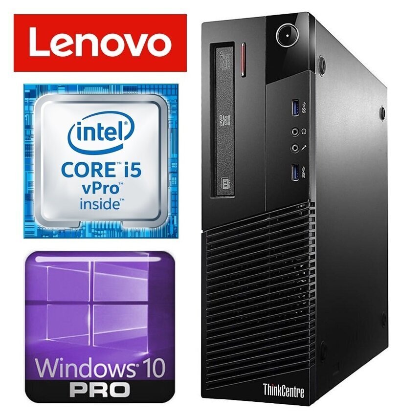 Lenovo M83 SFF i5-4460 16GB 240SSD+1TB GT1030 2GB WIN10PRO/W7P цена и информация | Lauaarvutid | kaup24.ee