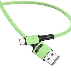 Kaabel USB/Type-C USAMS, roheline, 100cm hind ja info | Mobiiltelefonide kaablid | kaup24.ee